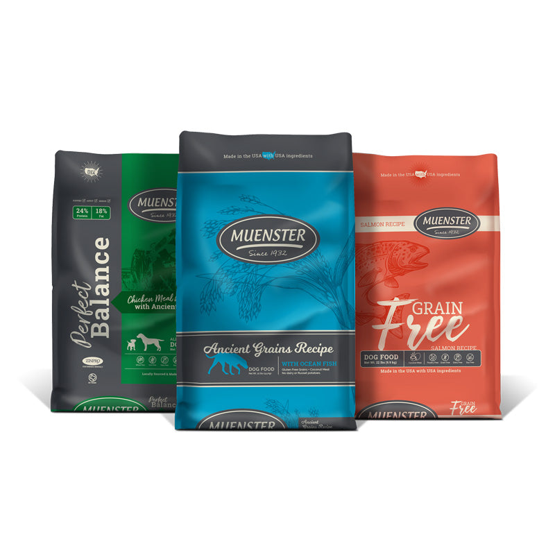 Bags of Muenster Dog Food
