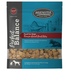 Muenster Perfect Balance Freeze-Dried Beef Bites - Dog Food, Treat and Topper