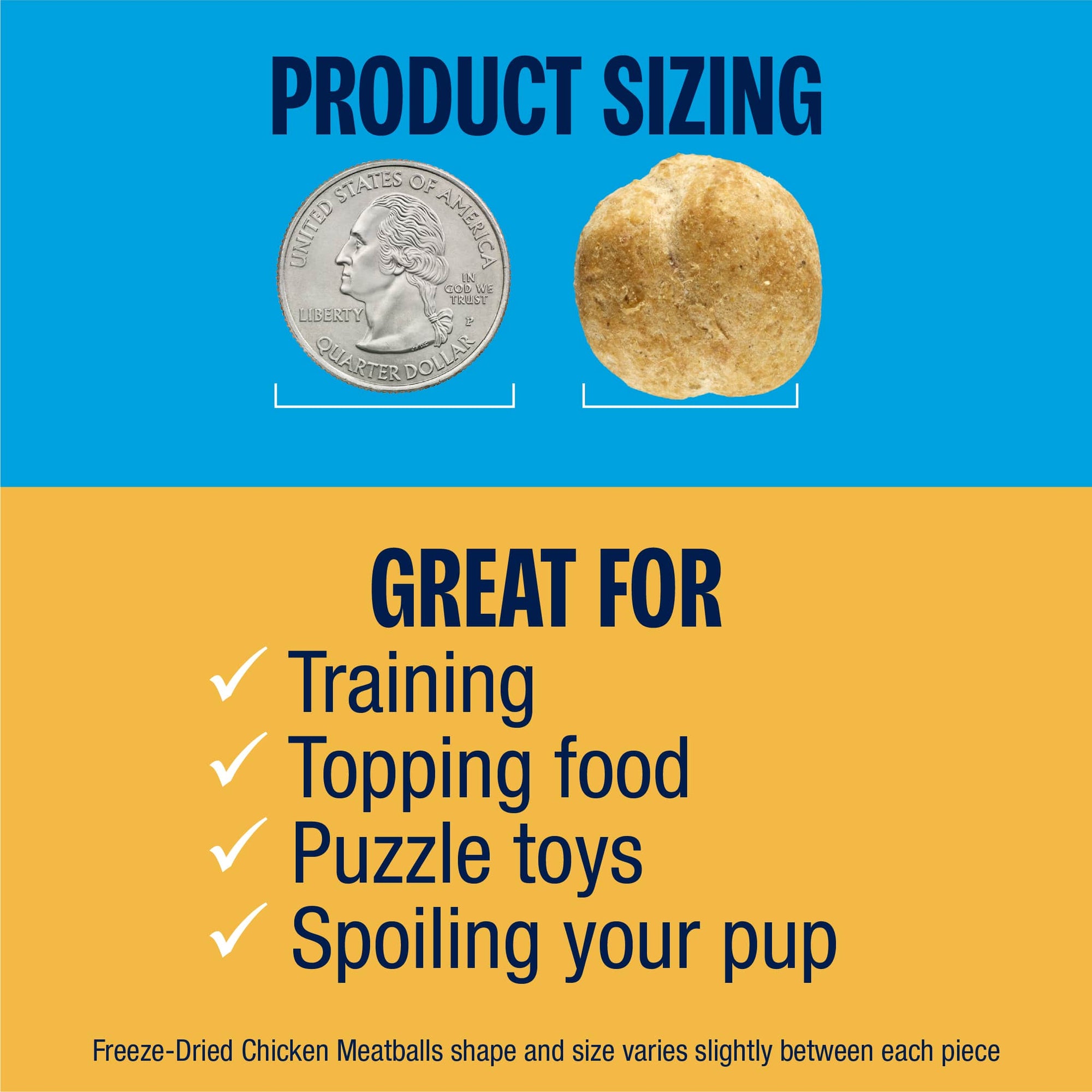 Freeze-Dried Chicken Meatballs Dog Treats