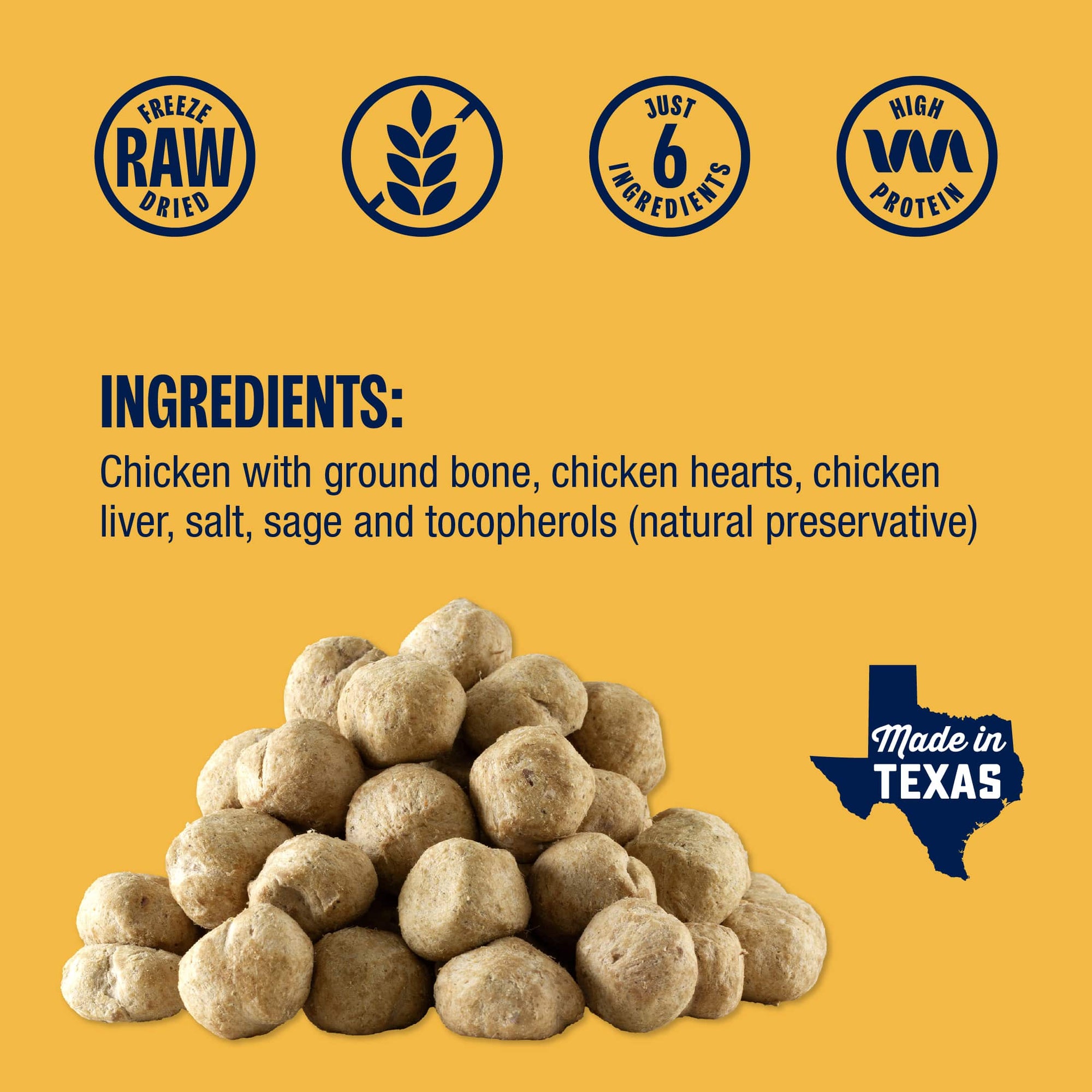 Freeze-Dried Chicken Meatballs Dog Treats