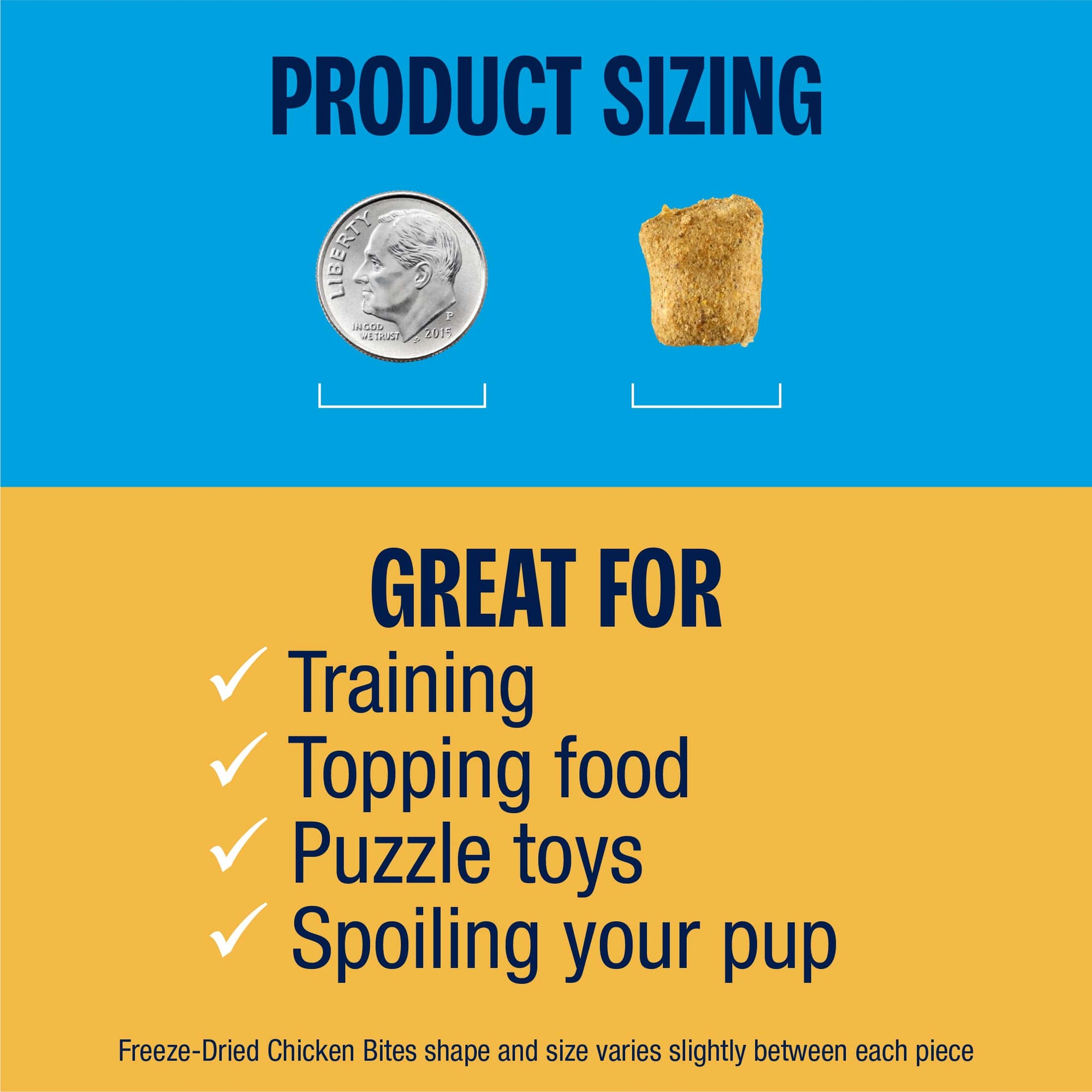 Freeze-Dried Chicken Bites Complete & Balanced Food and Treats for Dogs