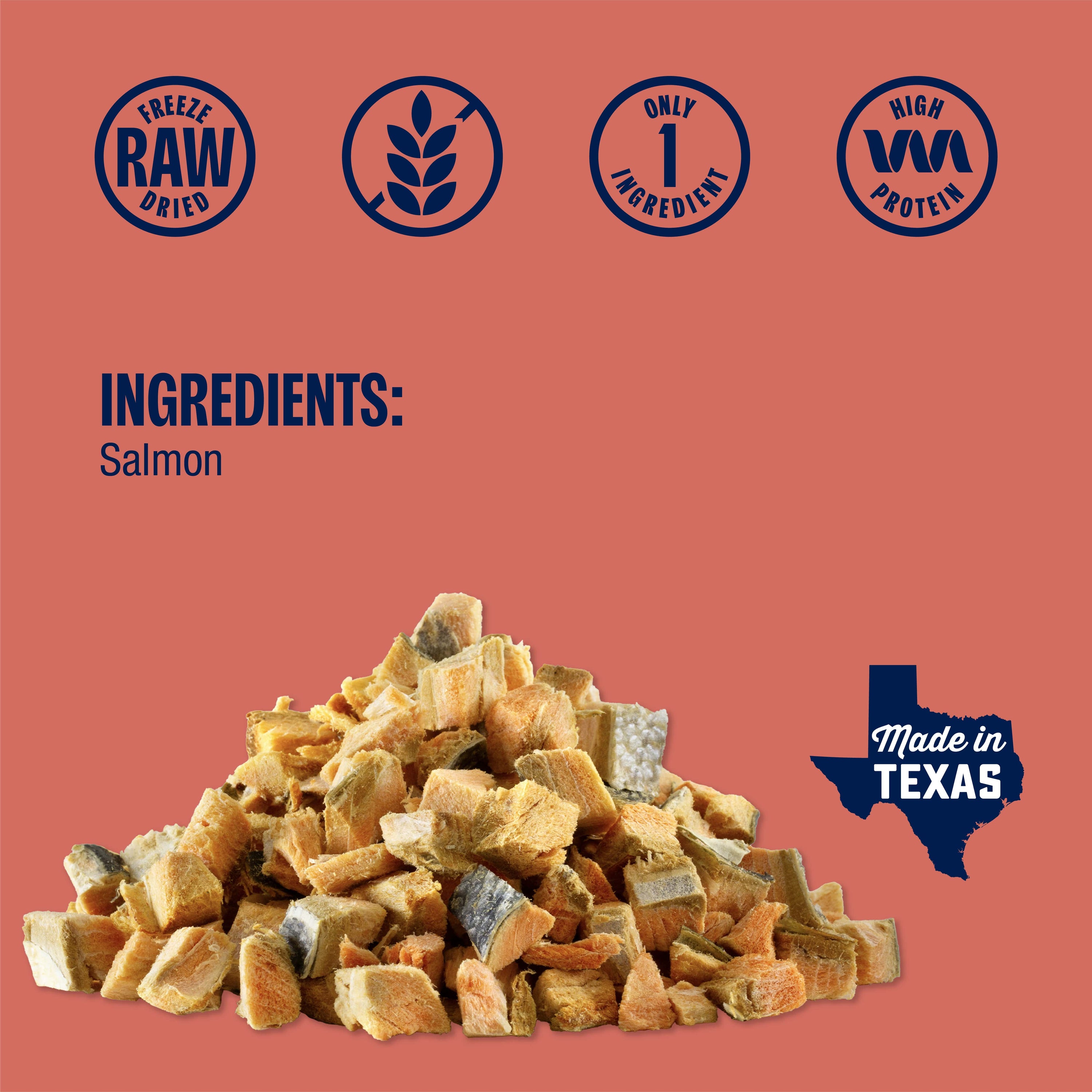 Muenster Freeze Dried dog treats one ingredient salmon