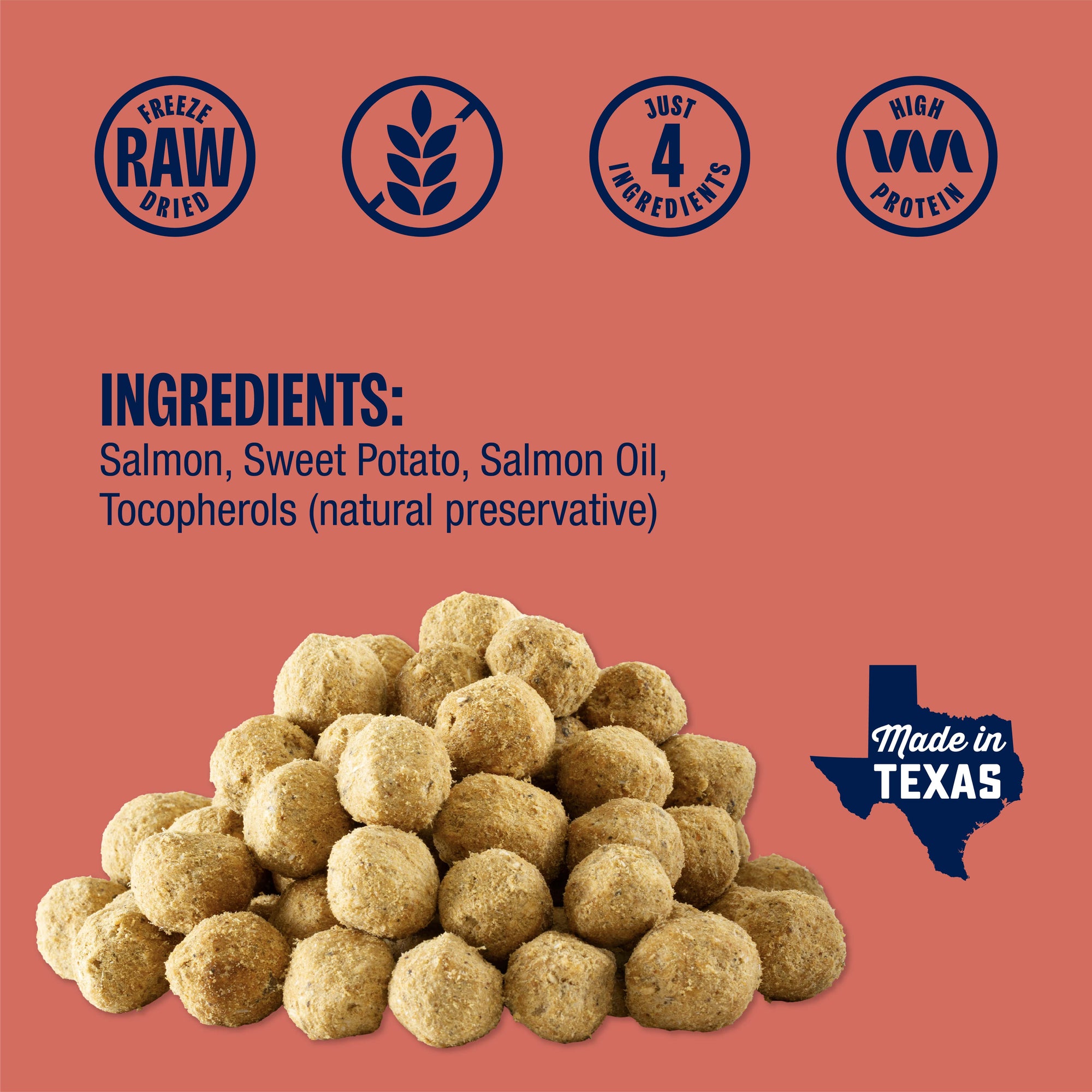 Salmon Meatball Freeze-Dried Dog Treats