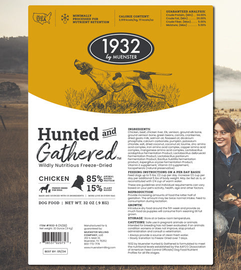 Hunted and Gathered – Chicken – 1932 by Muenster 2 POUND BAG!!!!