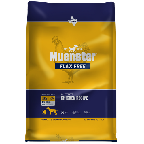Muenster Flax Free Chicken Recipe dog food bag 