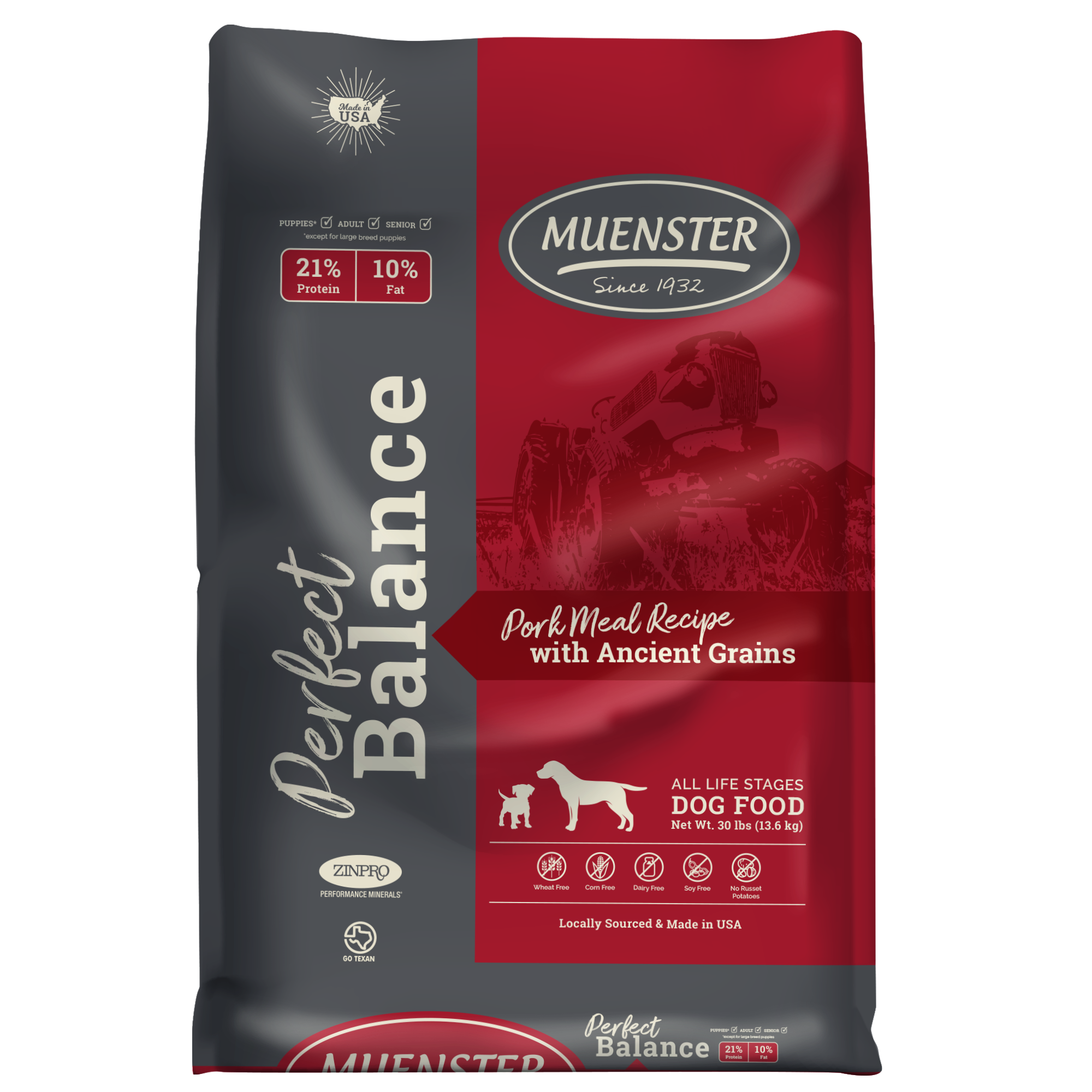 Muenster Perfect Balance pork dog food