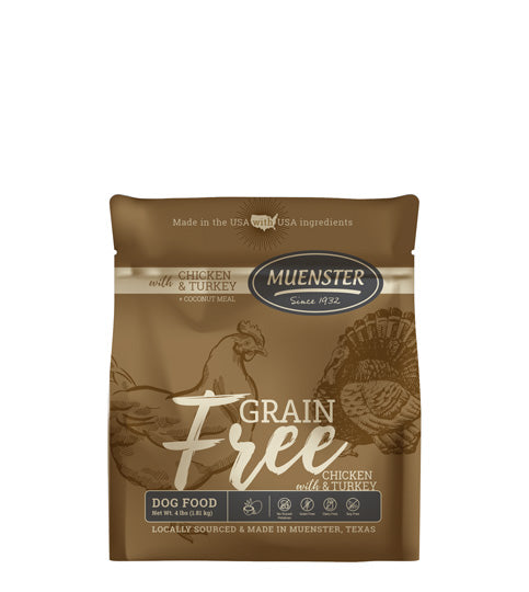 Muenster Grain Free with Chicken Turkey All Life Stages Dog Food