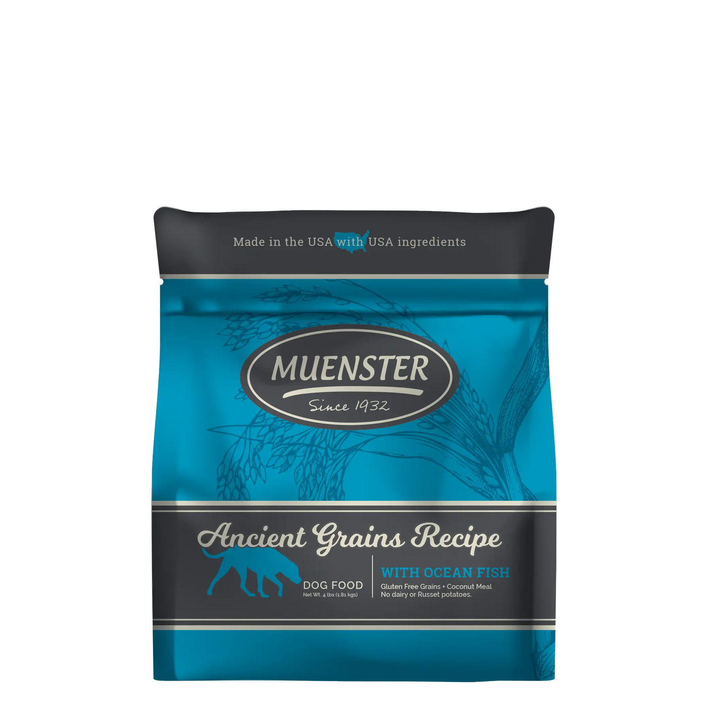 Muenster Ancient Grains Ocean Fish dog food, 4 lb