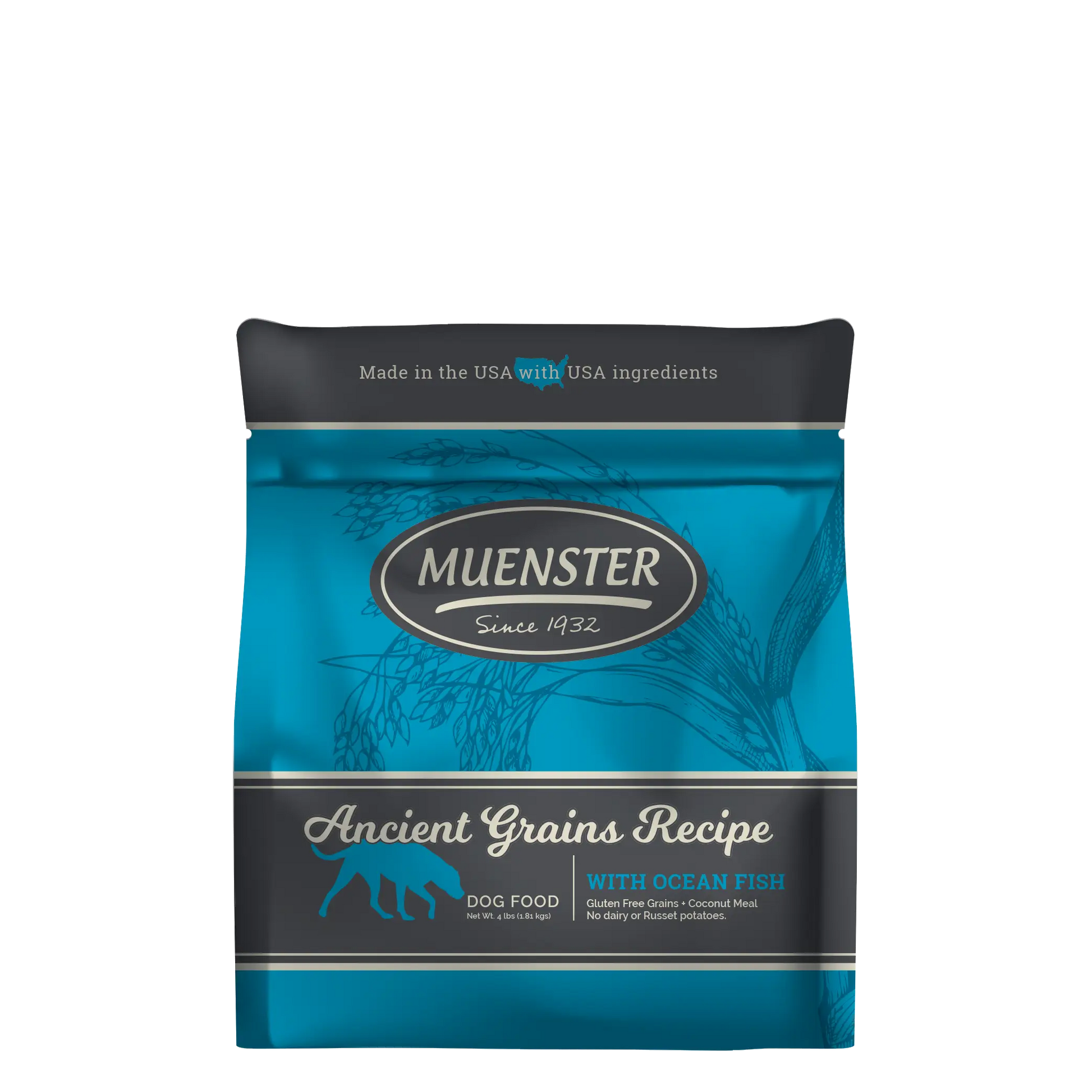 Muenster Ancient Grains Ocean Fish dog food, 4 lb