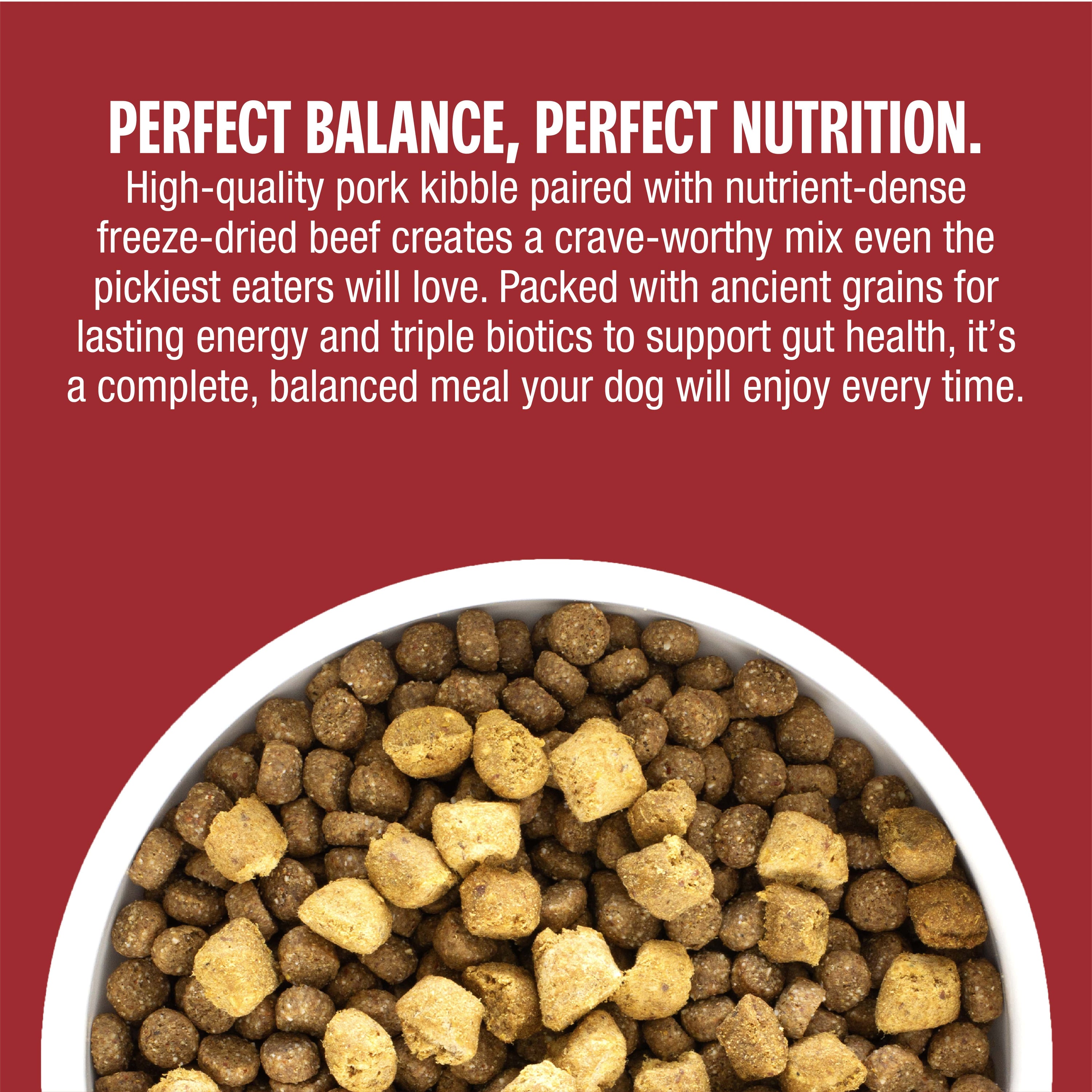 Perfect Balance Pork Meal Medley with Freeze-Dried Beef Dog Food