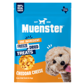 Muenster One Ingredient Freeze Dried Cheddar Cheese Treats for Dogs. Front of the bag. 