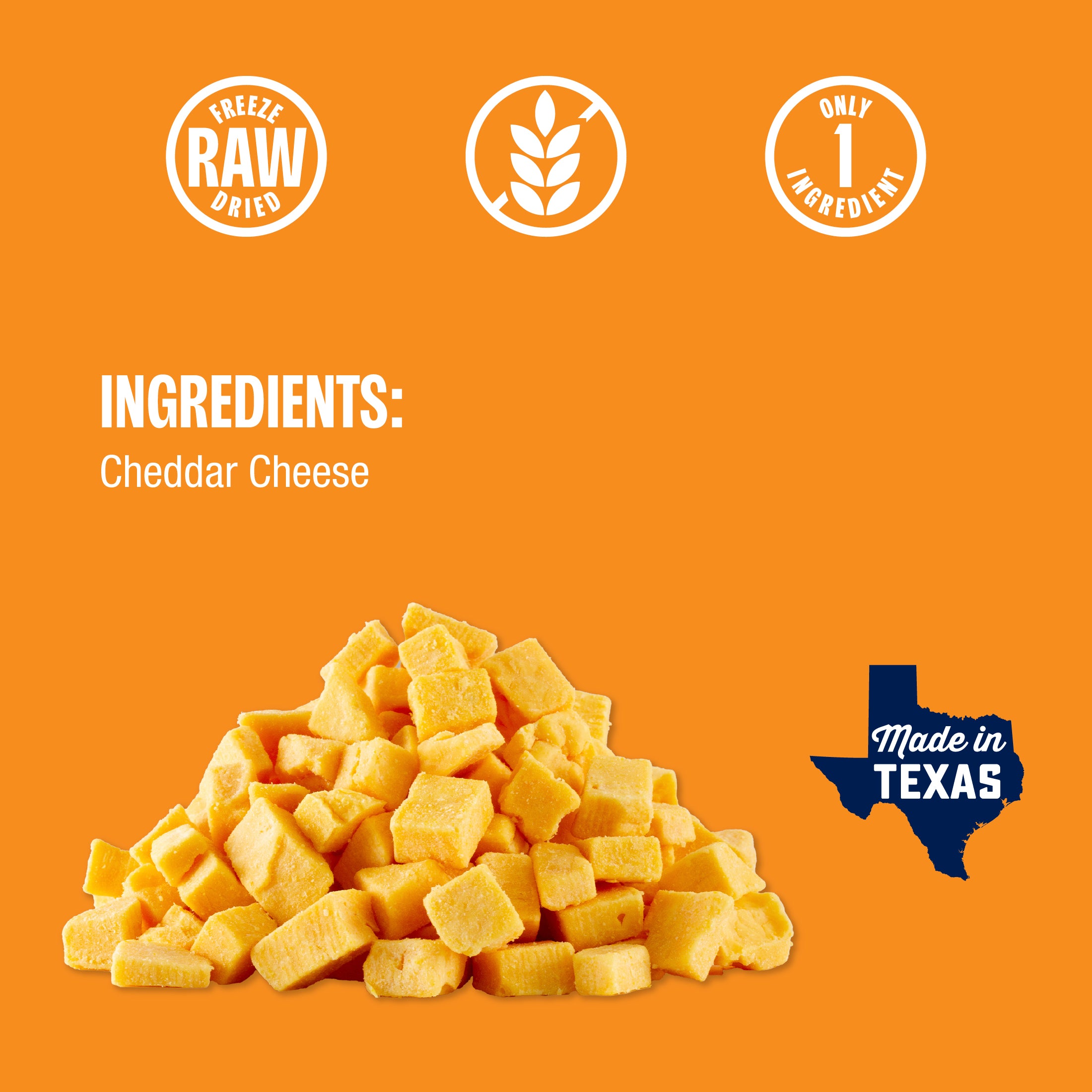 Ingredients: Cheddar Cheese. Made in Texas. 