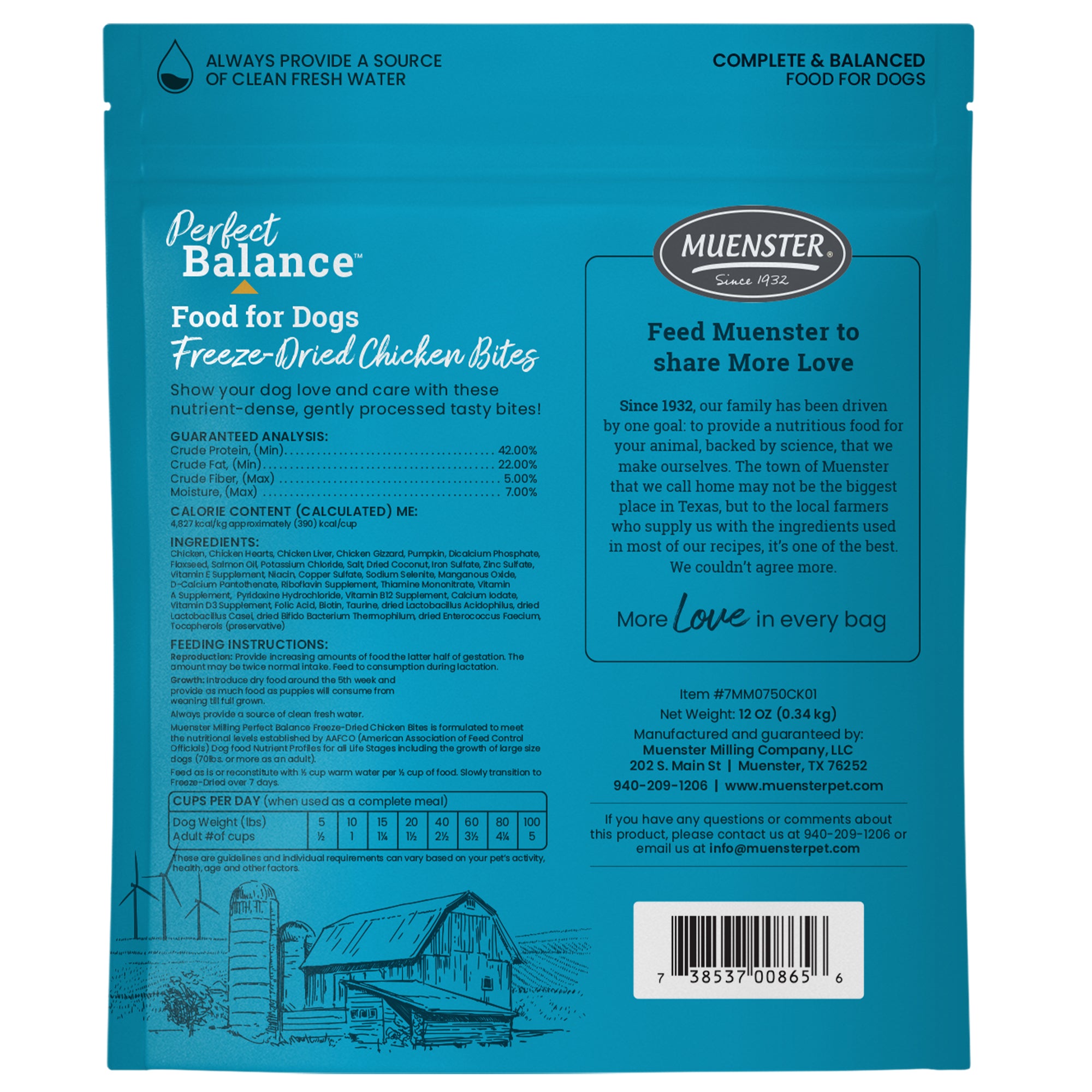 Perfect Balance Freeze-Dried Chicken Bites Complete & Balanced Dog Food, Treat and Topper