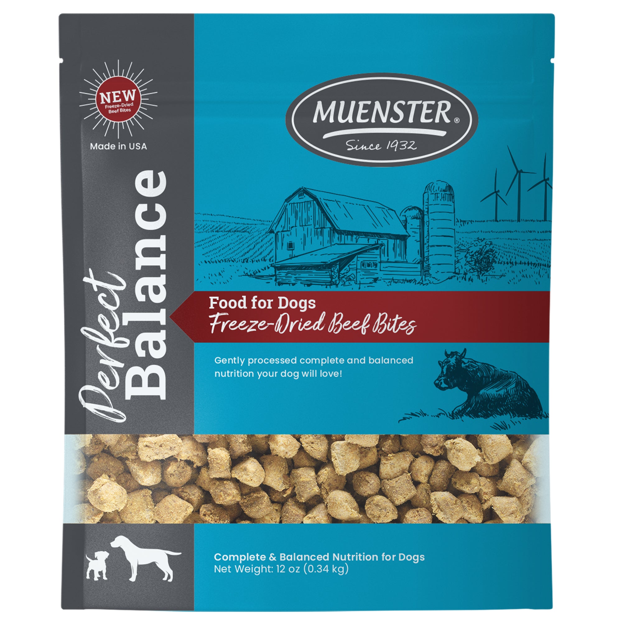 Perfect Balance Freeze-Dried Beef Bites Complete & Balanced Dog Food, Treat and Topper