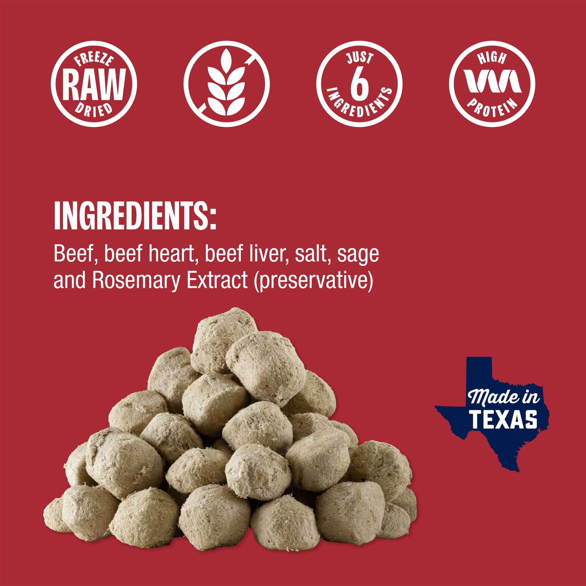 Beef Meatballs Freeze-Dried Dog Treats