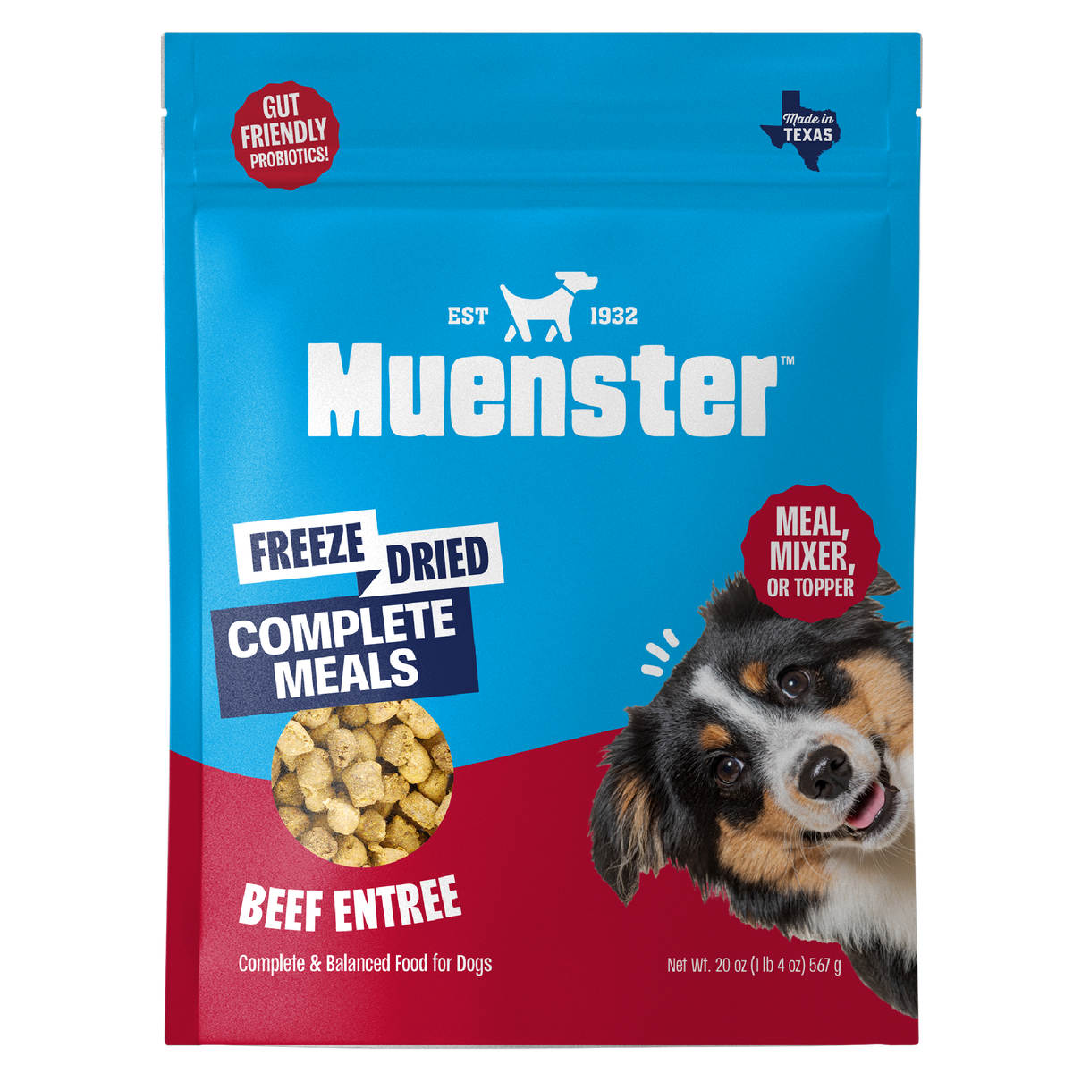 Beef Bites Freeze-Dried Complete & Balanced Food and Treats for Dogs, All Life Stages