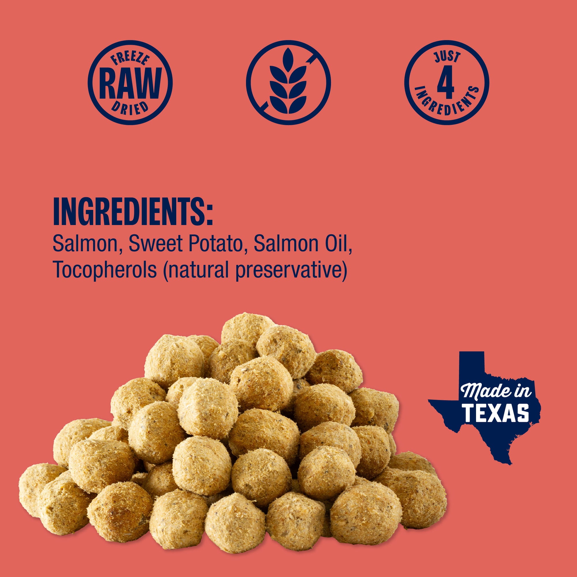 Salmon Meatball Freeze-Dried Dog Treats