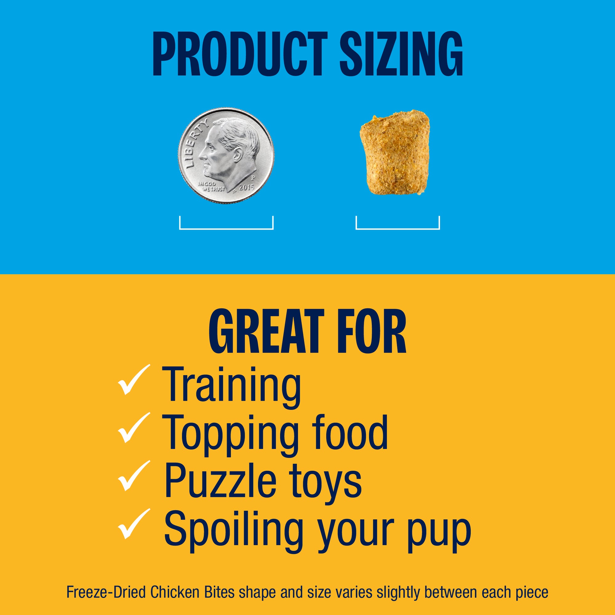 Chicken Bites Freeze-Dried Complete & Balanced Food and Treats for Dogs