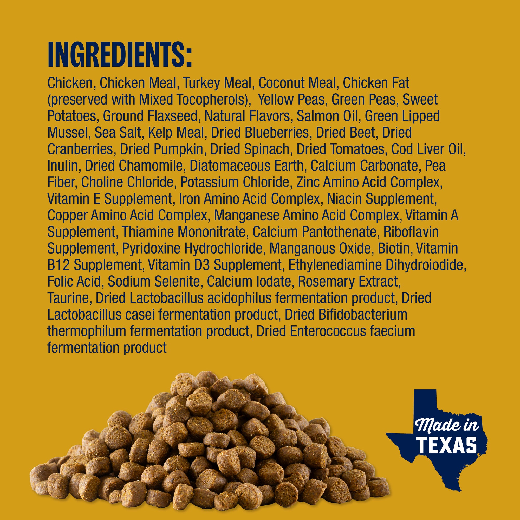 Grain Free Chicken & Turkey Ingredients and kibble image