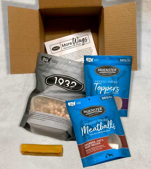 More Wags - Treatbox for Dogs (Over $100 Value!)