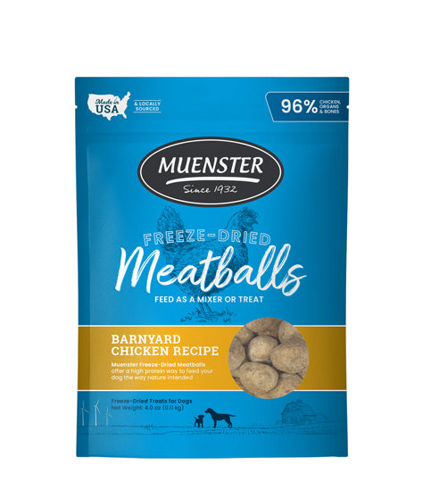 Muenster Freeze-Dried Chicken Meatball treats for dogs