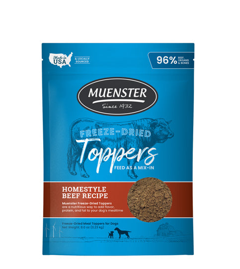 Muenster Freeze-Dried Toppers Homestyle Beef Recipe