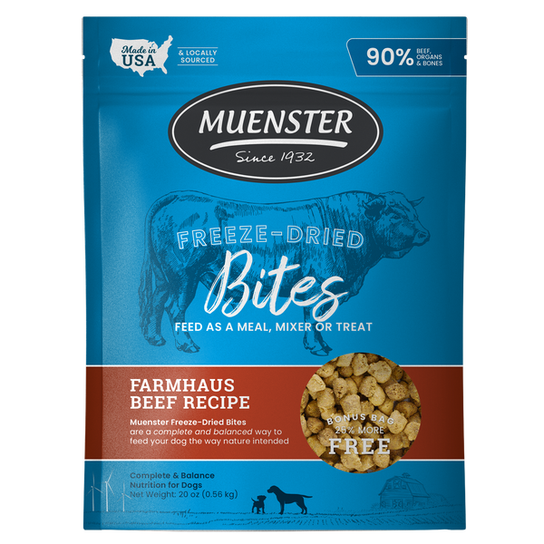 Muenster Freeze-Dried Beef Bites Complete & Balanced