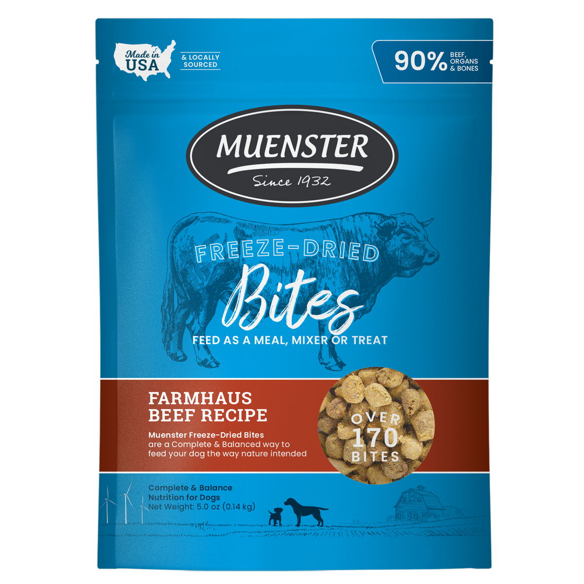 Freeze-Dried Beef Bites for Dogs | Muenster Pet