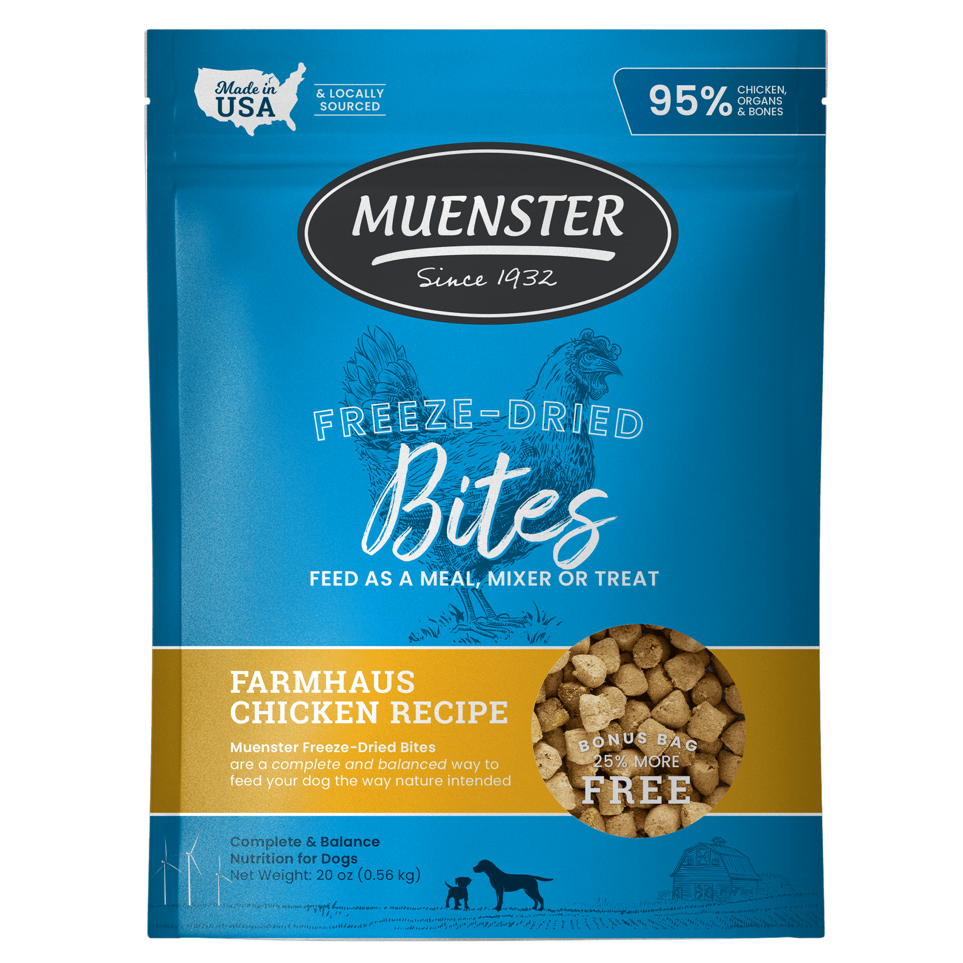 Muenster Freeze-Dried Chicken Bites for Dogs | Muenster Pet