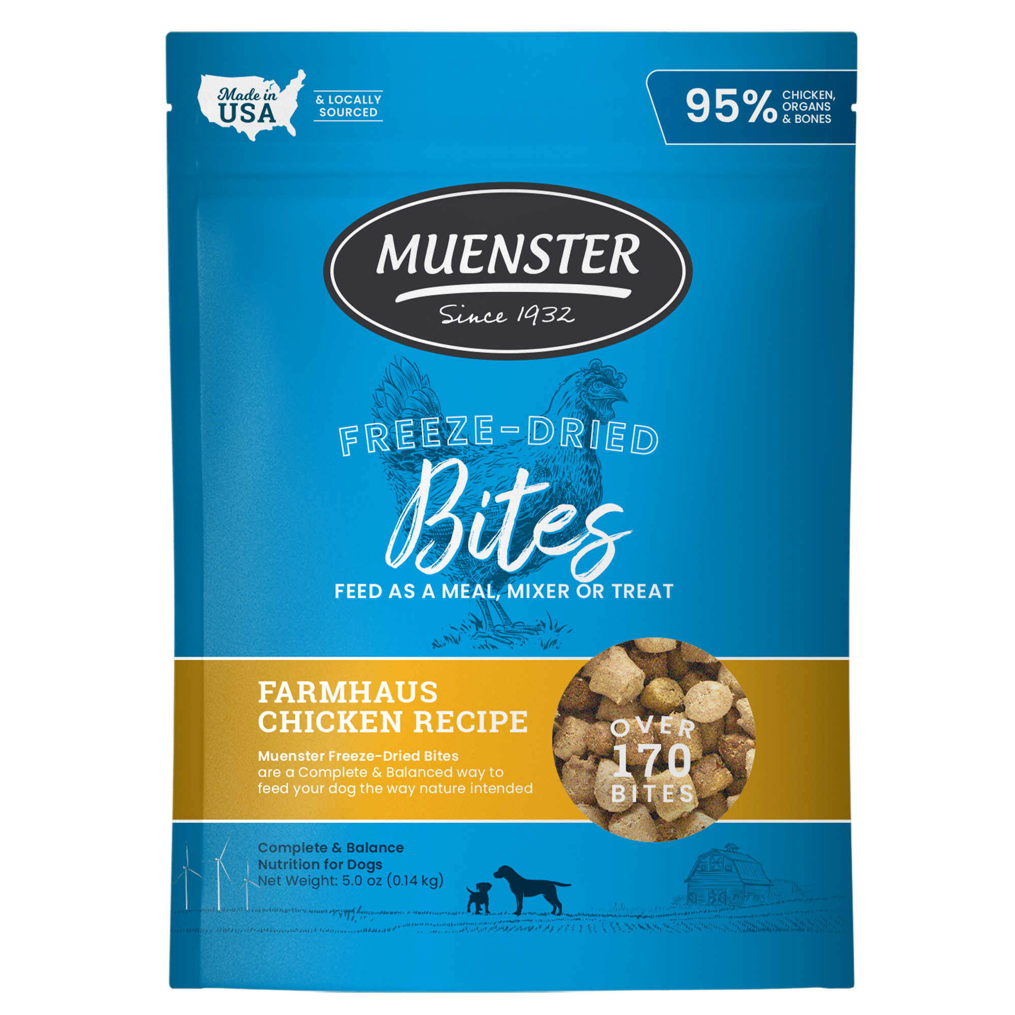 Freeze-Dried Chicken Bites Complete & Balanced Food and Treats for Dogs