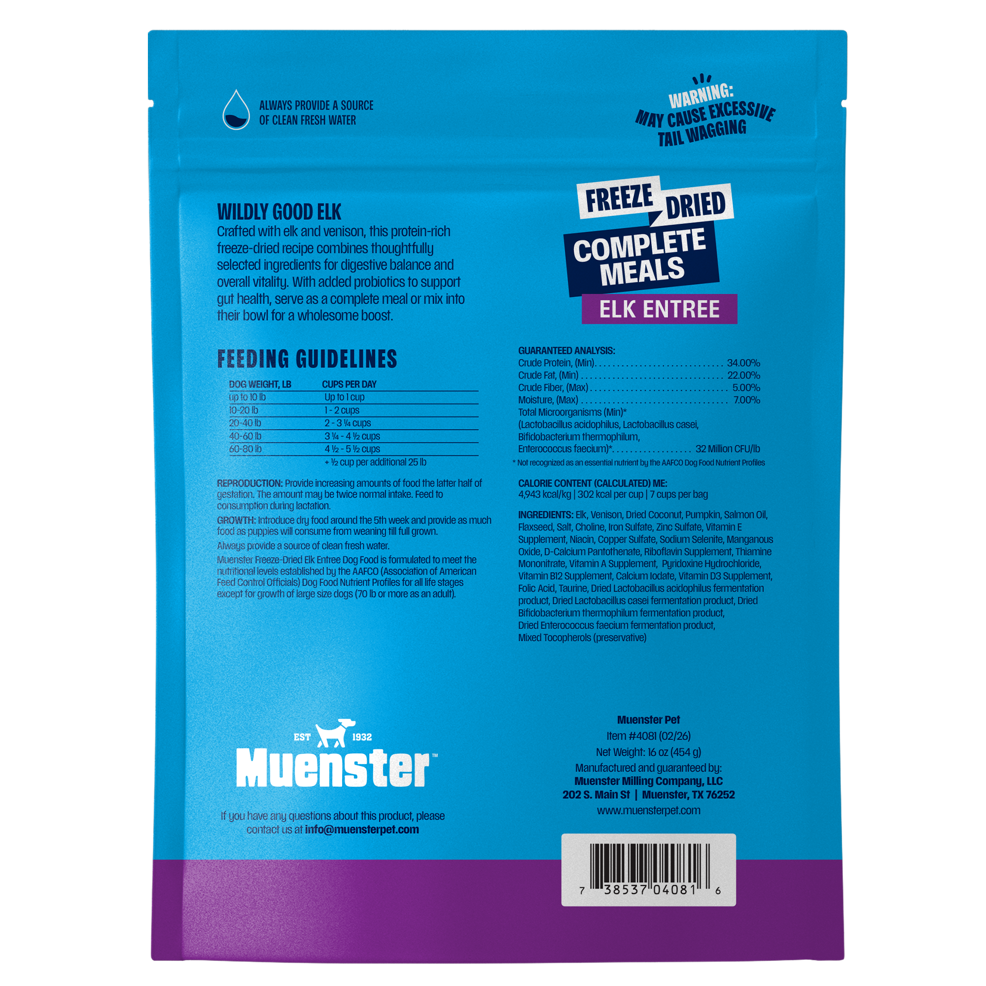 Elk Bites Freeze-Dried Complete & Balanced Food and Treats for Dogs, All Life Stages