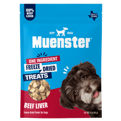 Beef Liver One Ingredient Freeze-Dried Dog Treats, 3 oz bag