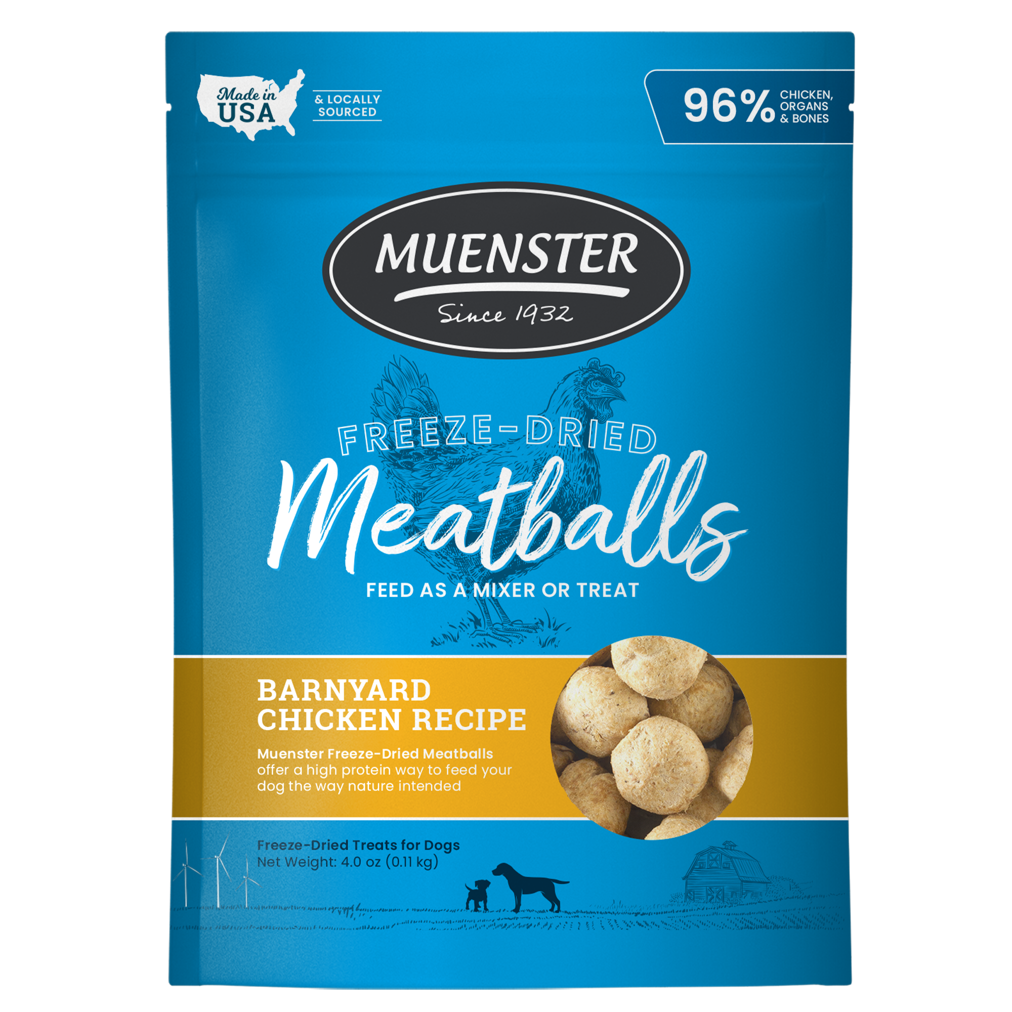 Muenster Freeze Dried Chicken Meatball Treats