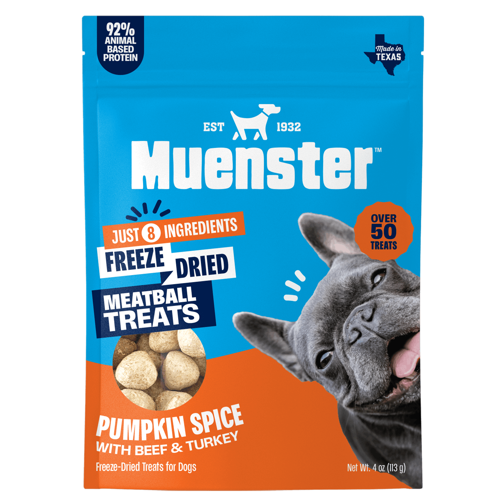 Freeze-Dried Pumpkin Spice Meatballs Dog Treats