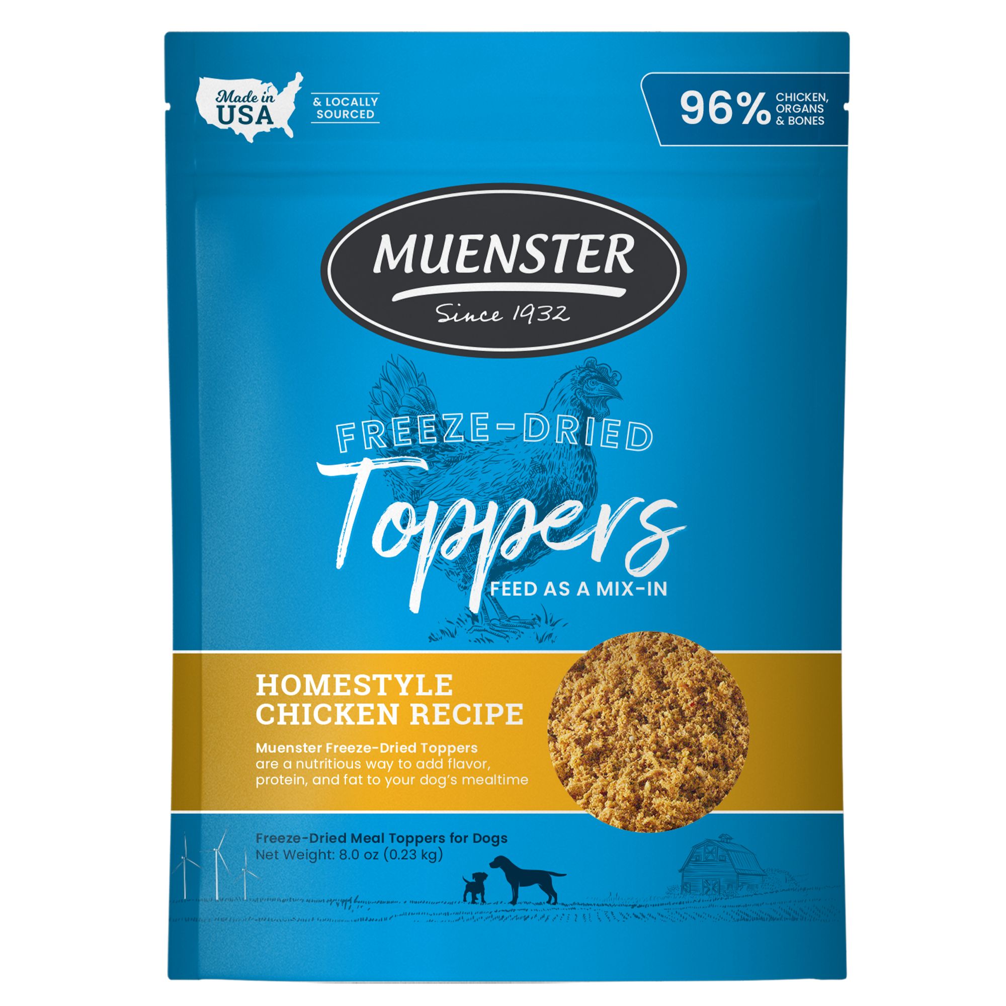 Muenster Freeze Dried Chicken Toppers and Meal Mix-in