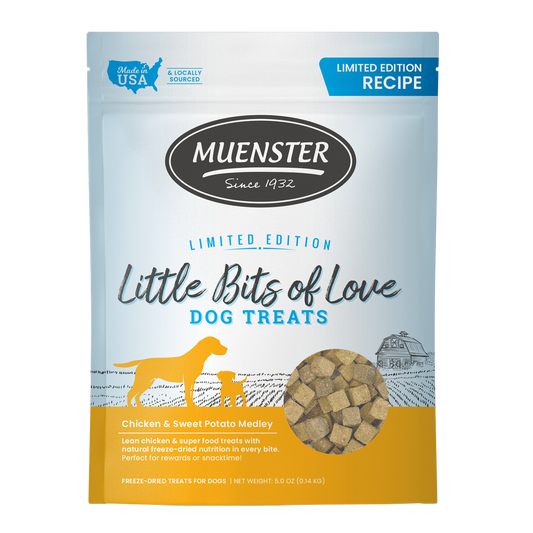 Limited Edition Freeze-Dried Little Bits of Love - Chicken & Sweet Potato Medley Dog Treats