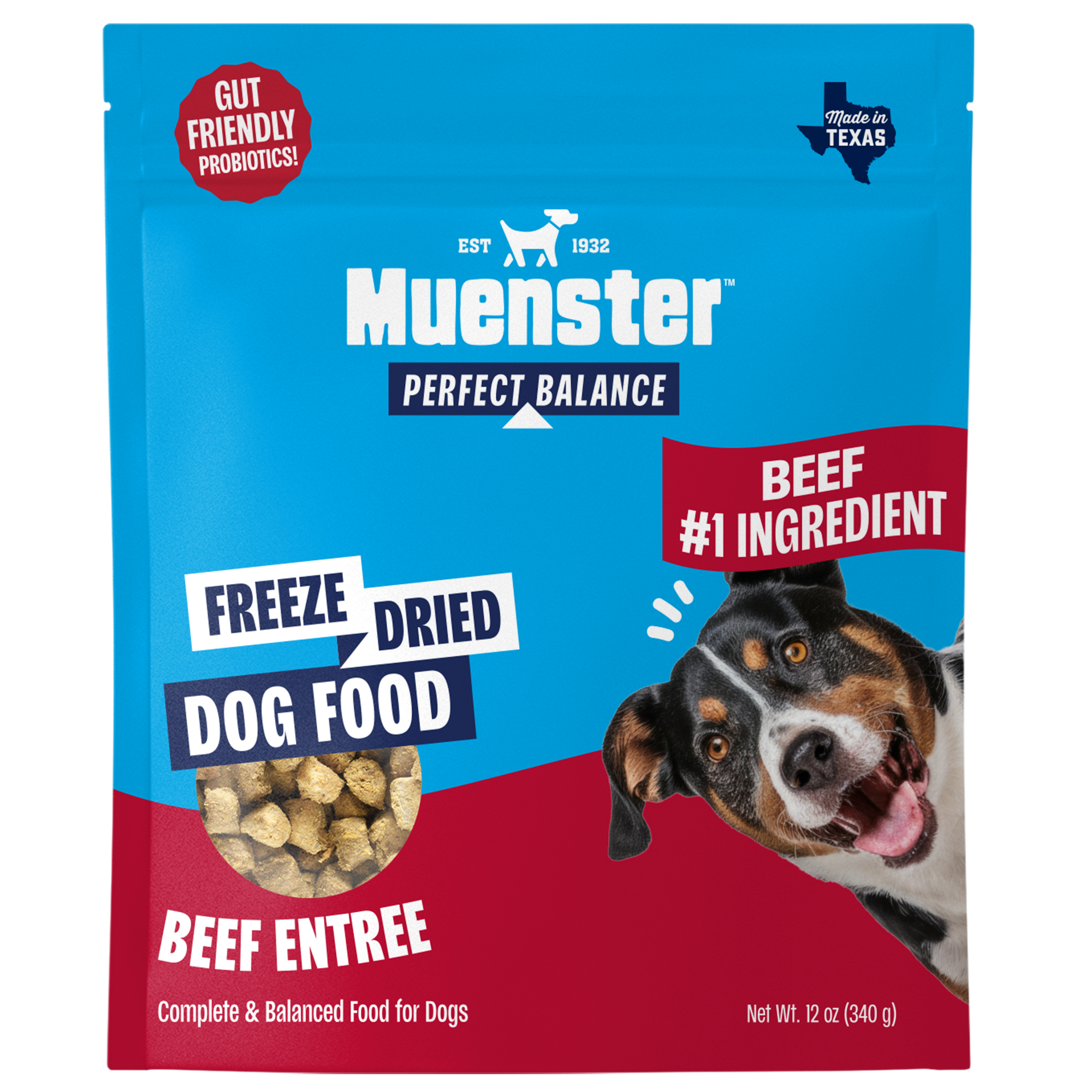 Perfect Balance Freeze-Dried Beef Bites Dog Food, Treat and Topper, 12 oz bag