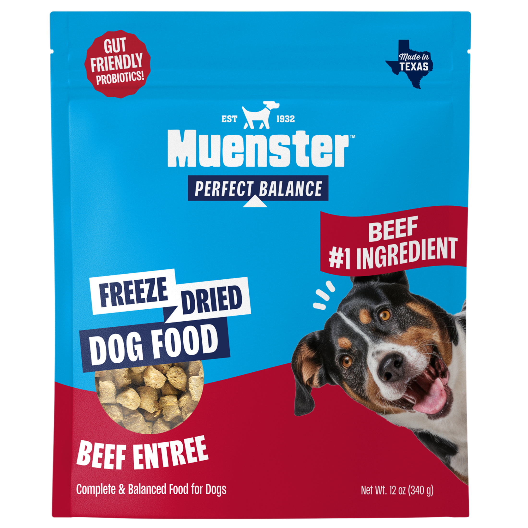 Perfect Balance Freeze-Dried Beef Bites Dog Food, Treat and Topper, 12 oz bag