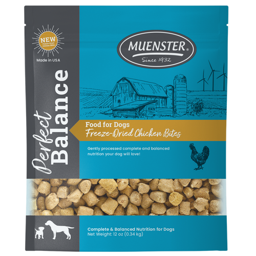 Muenster Perfect Balance Freeze Dried Chicken Bites 12oz bag