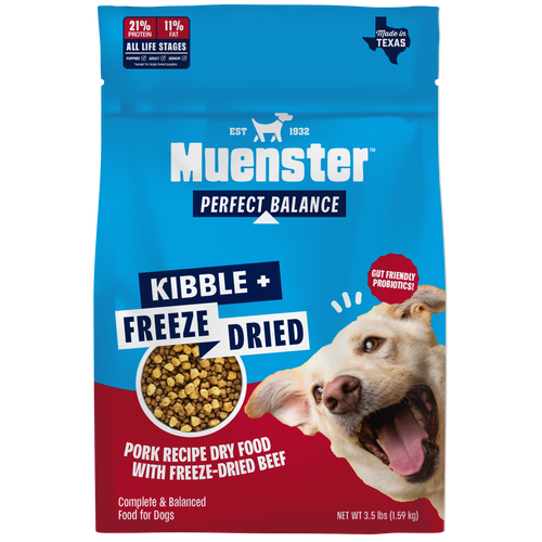 Muenster Pork Dog food with freeze dried beef