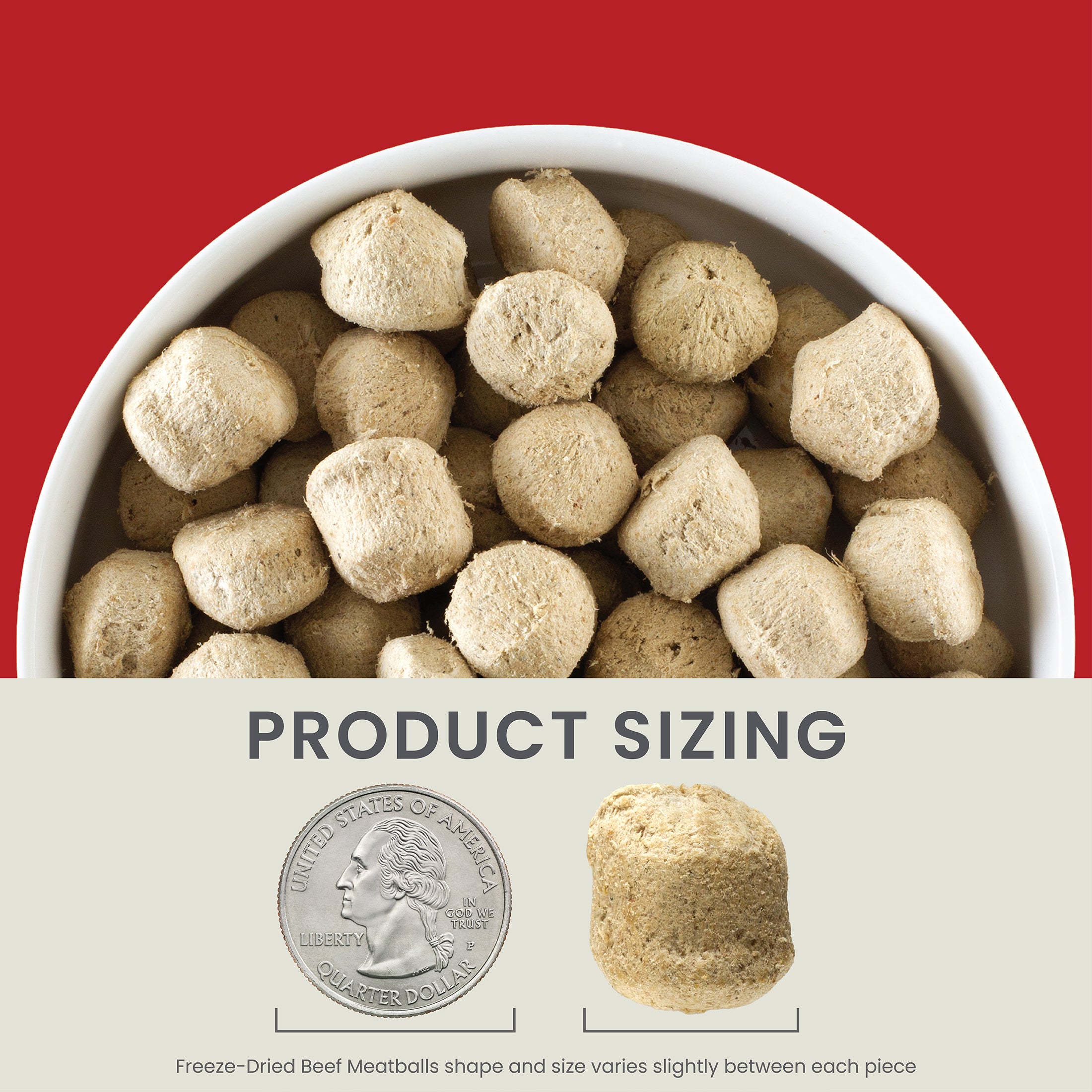 Freeze-Dried Beef Meatballs Dog Treats