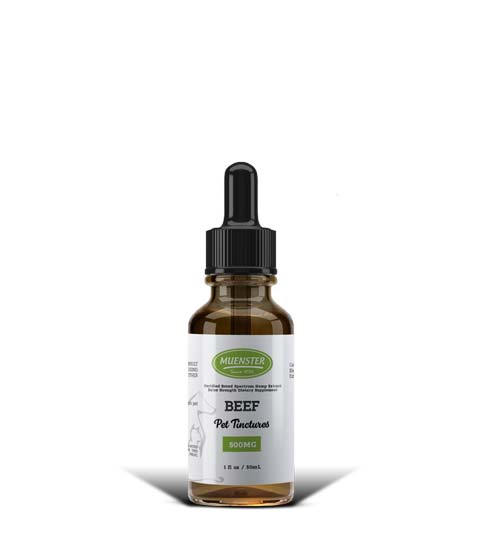 Muenster Hemp oil – 500 mg per bottle – THC FREE! BEEF FLAVOR