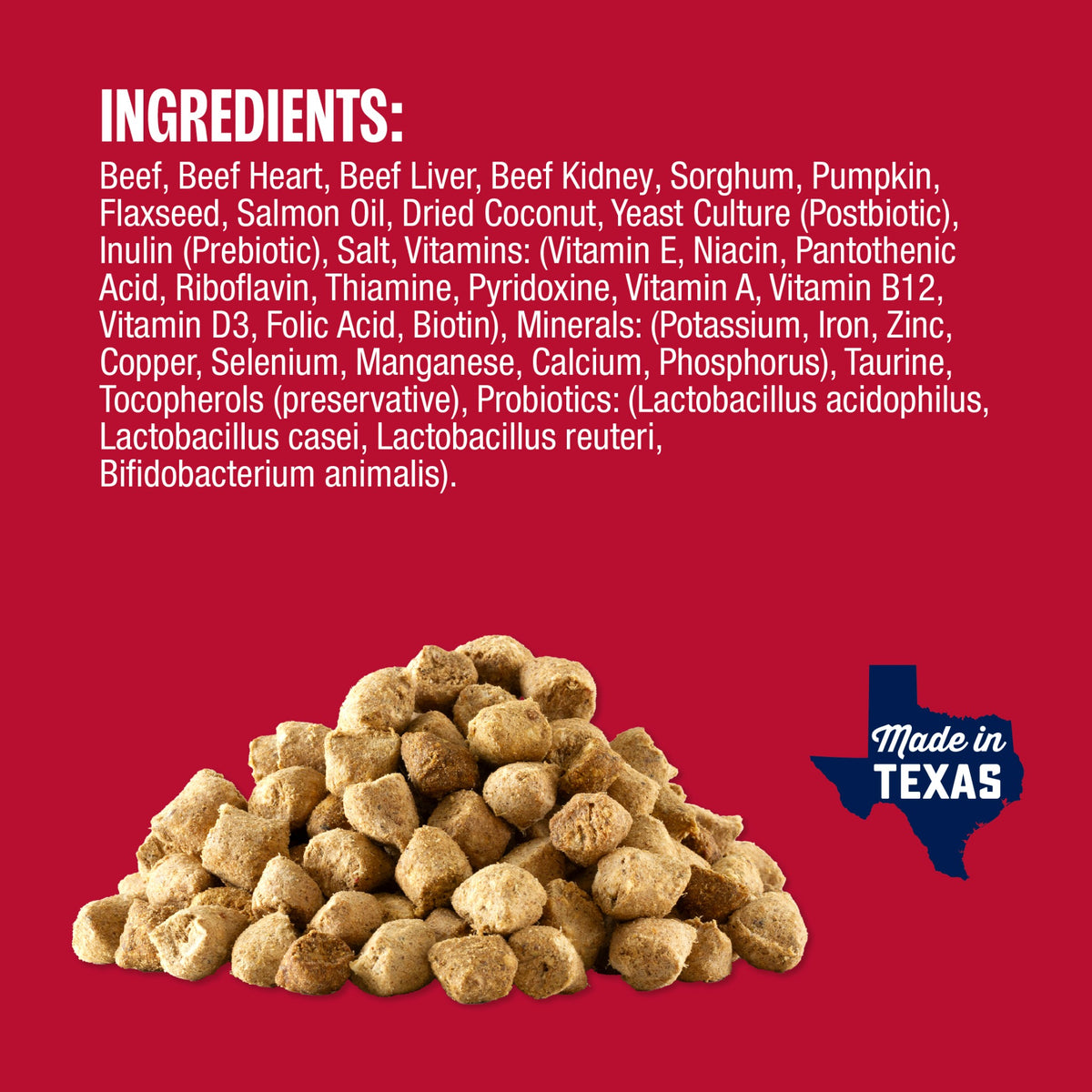 Muenster Freeze-Dried Beef Training Treats for Dogs, 5 oz — ingredients