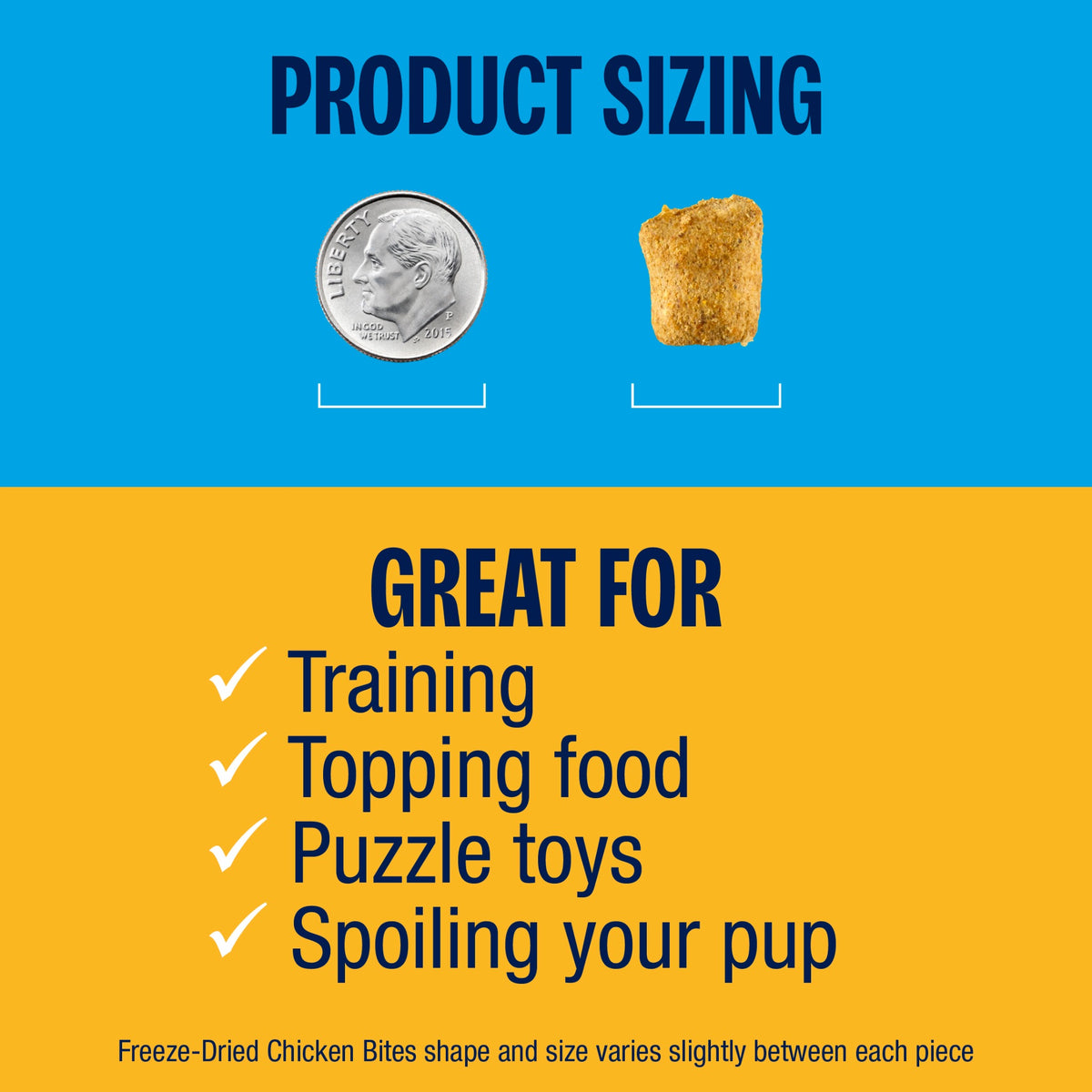 Muenster Freeze-Dried Chicken Training Treats for Dogs, 5 oz — size