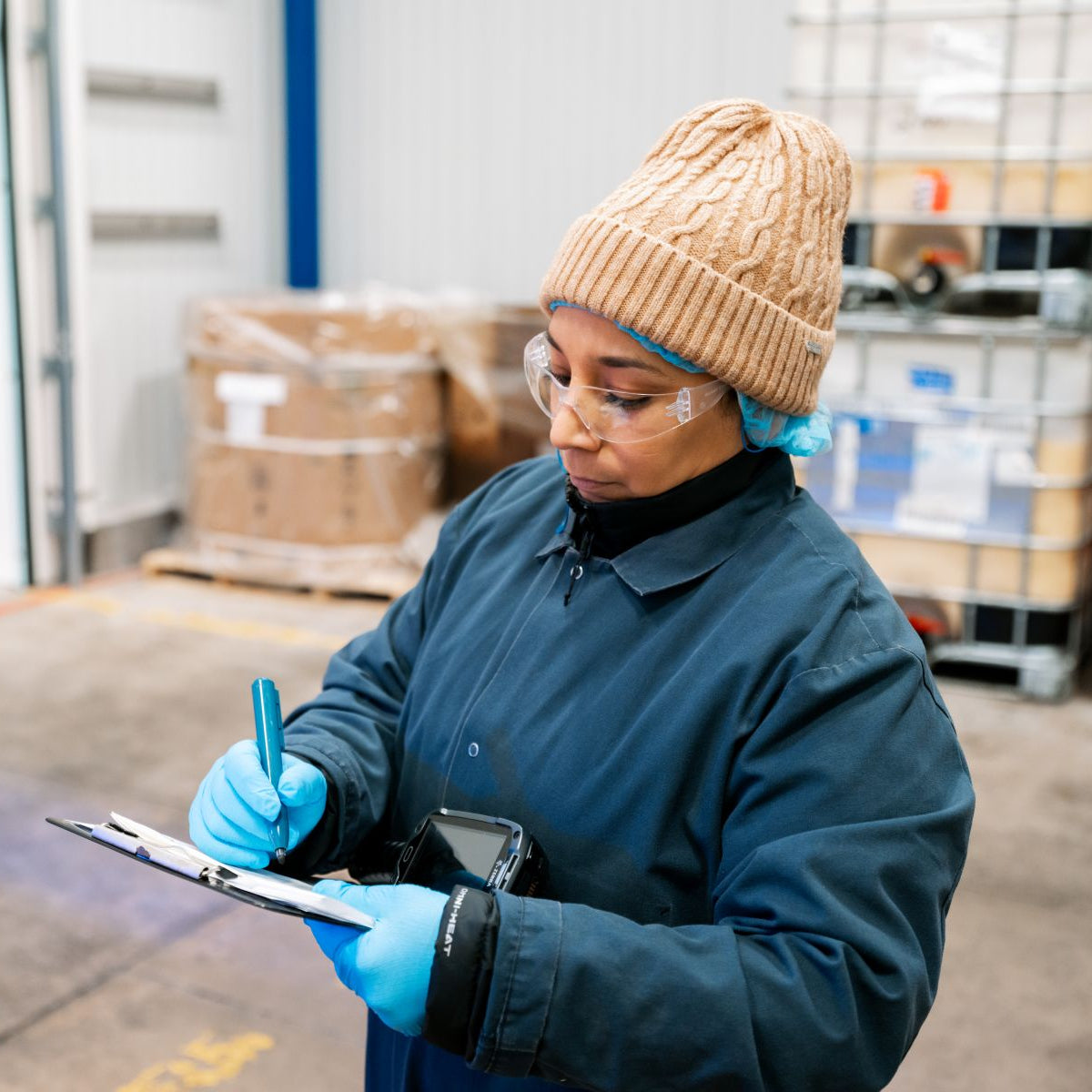 Muenster team member checking quality of ingredients in Denton Texas 